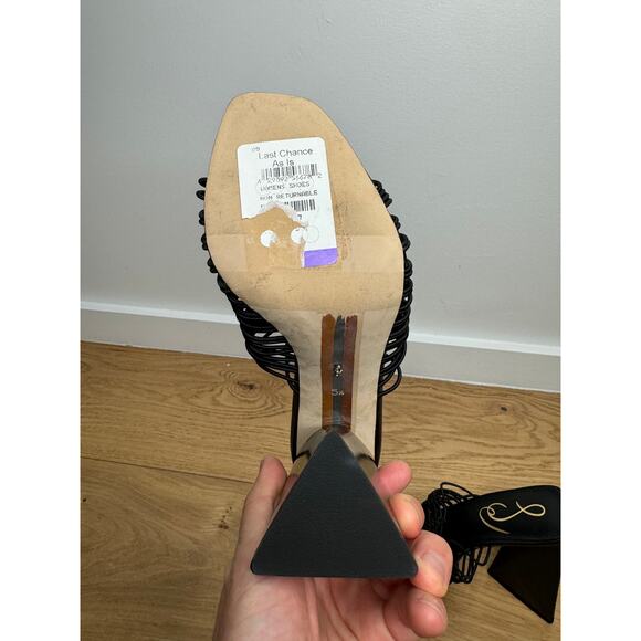 NEW Sam Edelman Laurette Block Heel Mule Sandal Strappy Black Size 5.5 - Picture 9 of 10